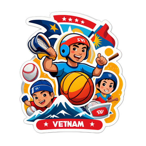 Thiết kế sticker thể thao vui nhộn ở Việt Nam