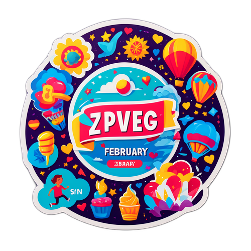 Яркий графический постер, посвящённый 25 февраля