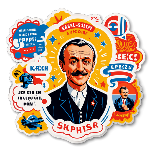 Nostalgický sticker Karela Šípa