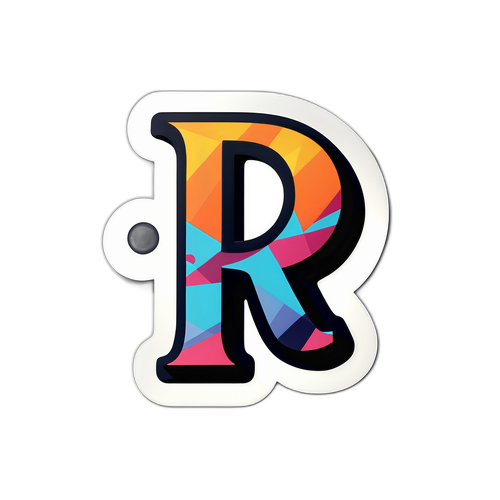 Autocollant avec la lettre 'R'