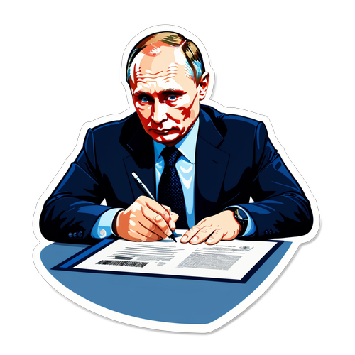 Путин с документом о мобилизации