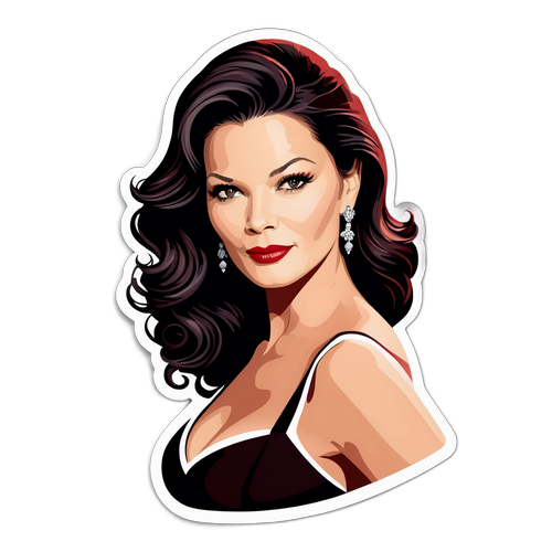 Elegant klistermärke av Catherine Zeta-Jones