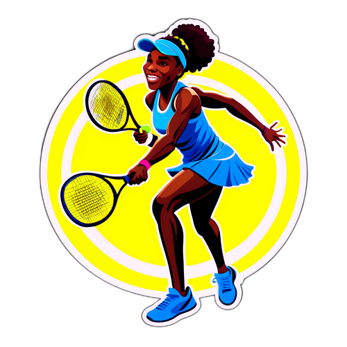 Motiverande klistermärke tillägnat Venus Williams