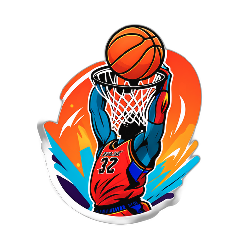 Basketball Dunk Sticker