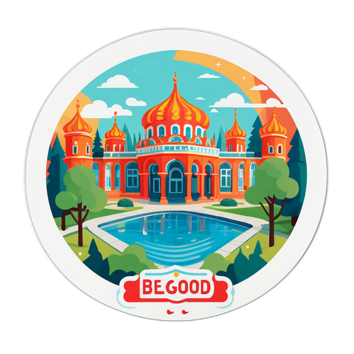 Стикер с внутренним двором Белгорода