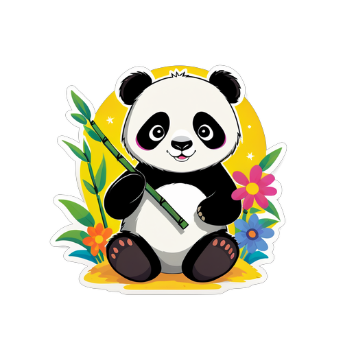 Cute Panda Sticker
