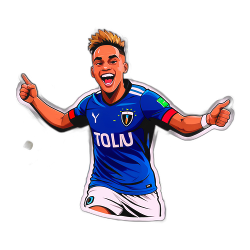 Adesivo di Lautaro che celebra un gol