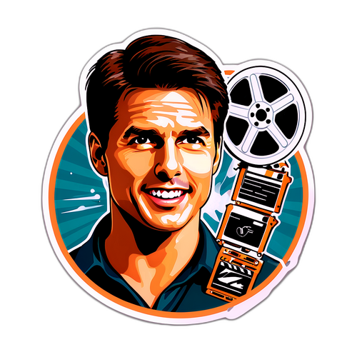 Zábavná nálepka Tom Cruise
