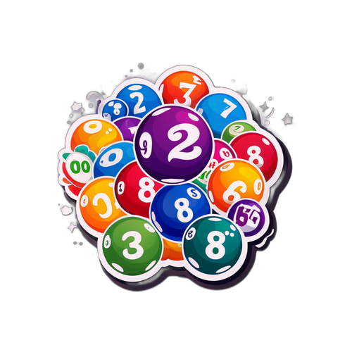 Sticker cu design de loterie