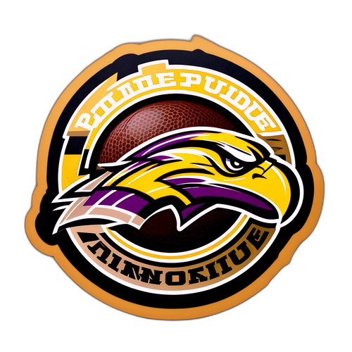 Creative Minnesota and Purdue Football Fusion Sticker