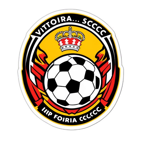 Sticker van een voetbal met het logo van Vitória SC