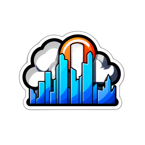 Autocollant Downdetector avec graph d'interruptions