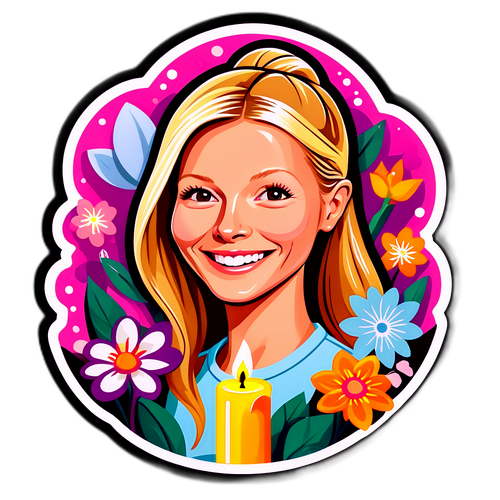 Gwyneth Paltrow jako postać w stylu kreskówkowym