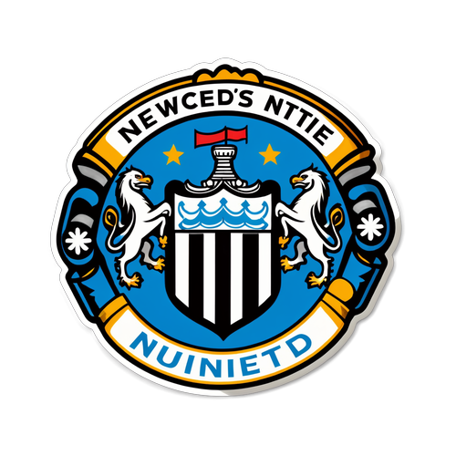 Shocking Newcastle United Badge Sticker: A Fusion of Football Glory and Iconic Architecture!