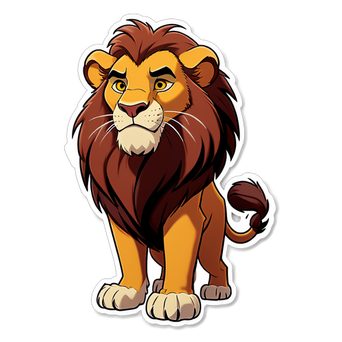 Stiker Mufasa yang Megah