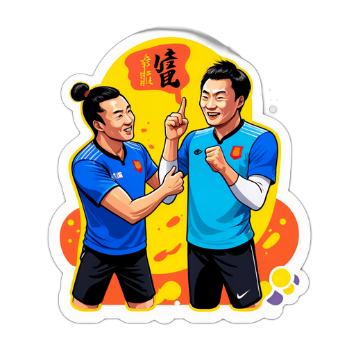 王楚钦和马龙的幽默瞬间