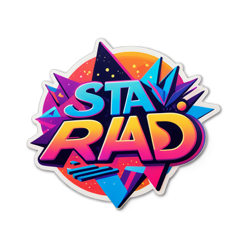 Retro Klistremerke: Stay Rad