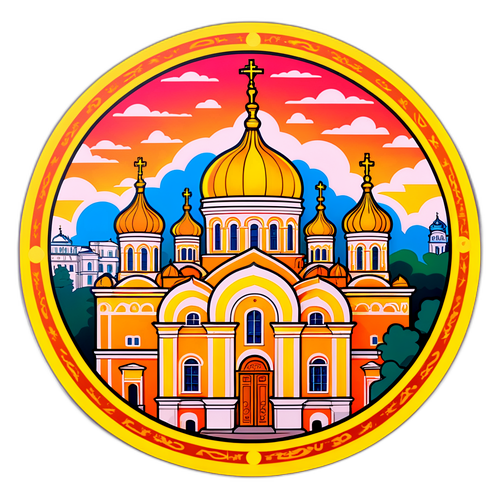 Наклейка з елементами архітектури Києва