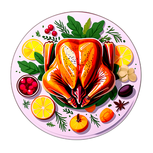 Adesivo Festivo de Peru Assado