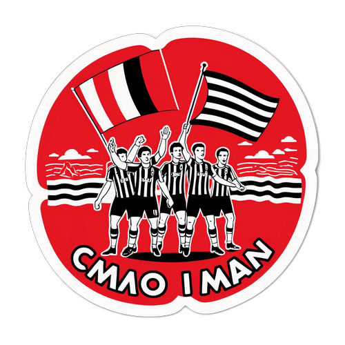 Autocolant cu scena meciului Como - Milan