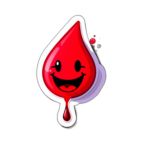 かわいい献血ドロップステッカー