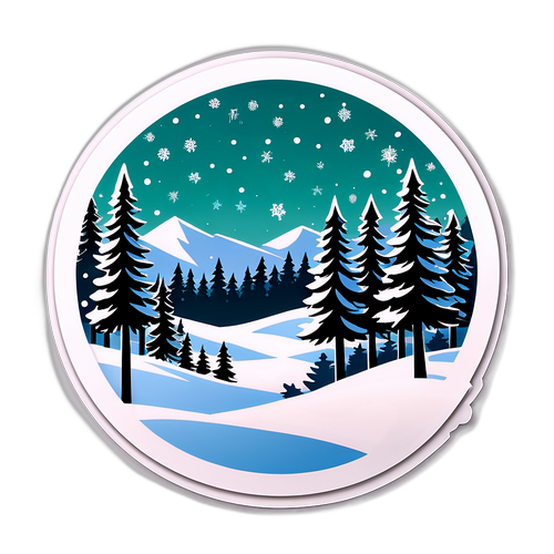 Téli táj hópihékkel