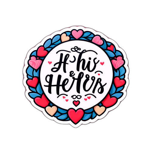 Ρομαντικό αυτοκόλλητο 'His and Hers'