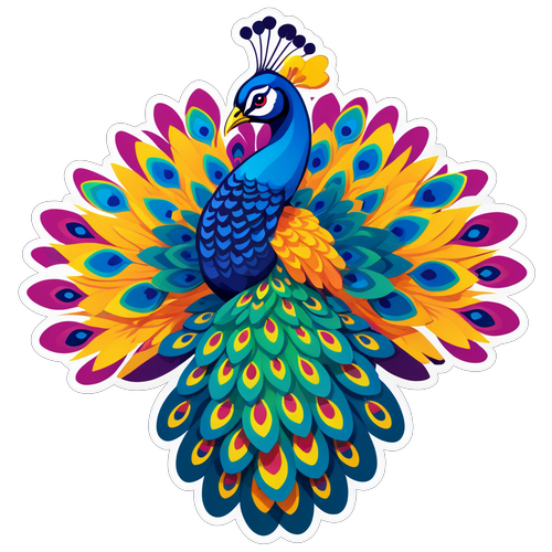 Unlock the Majesty: Stunning Peacock Sticker Redefines Elegance and Beauty!