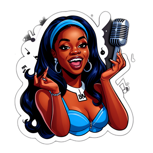 Sticker met Muzikale Notaties van Azealia Banks