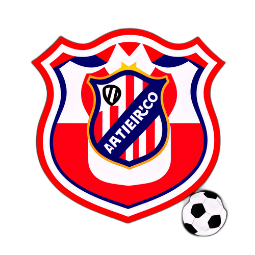 Lekfull klistermärke av Atletico Madrids märke