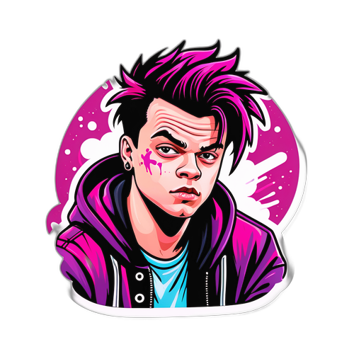 Yungblud Graffiti Inspirerad Klistermärke