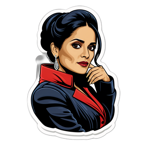 Samolepka stylizované Salmy Hayek