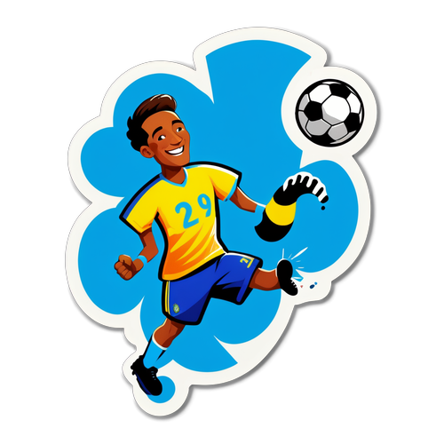 Sticker de celebración de gol de fútbol