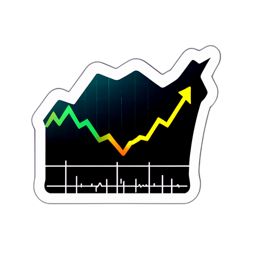 股票市場投資上升趨勢貼紙
