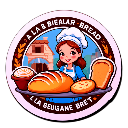 Charmante sticker van La Belle et le Boulanger