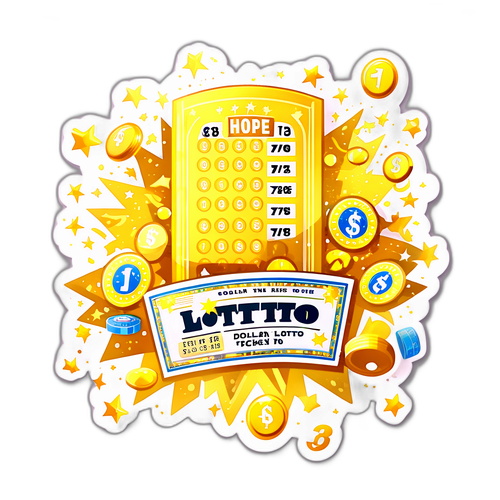 Oversized Golden Lottery Ticket