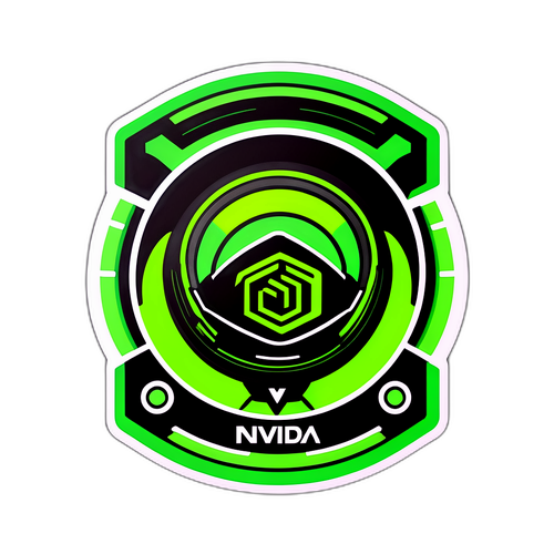 NVIDIA NVDA 주식과 게임 그래픽 카드의 조합 스티커 디자인
