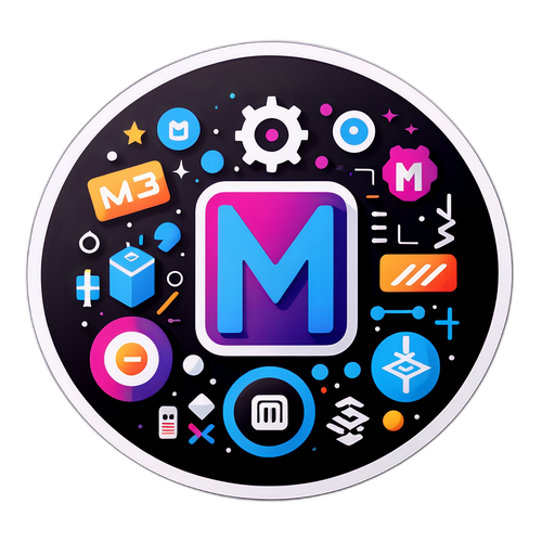 スタイリッシュなテクノロジーステッカー