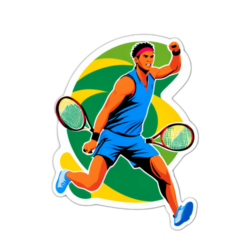 Jugador de tenis en movimiento