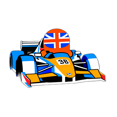 Racewagen Sticker met Nederlandse Vlag