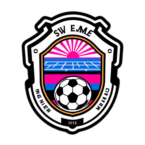 Rekaan Pelekat Menarik dengan Warna dan Logo New England dan Inter Miami