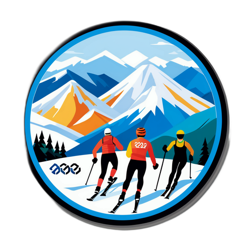Stiker Pemandangan Olimpiade Musim Dingin 2026