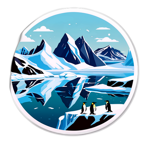 Vinterlandskap från Antarktis