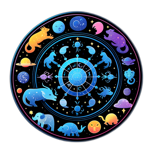 Κοσμικό σχέδιο επηρεασμένο από τον ζωδιακό κύκλο