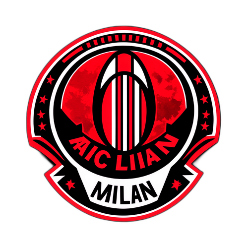 Pomalované logo AC Milán