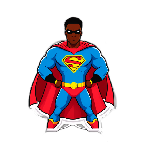 Güç ve Azim Süper Kahramanı Stickerı
