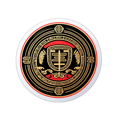 古代文化與現代股市融合的股價貼紙