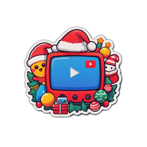 Morsom YouTube Wrapped Juleklistremerke