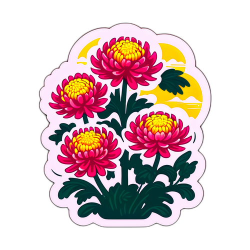 重陽節賀卡貼紙設計