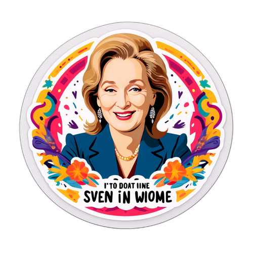 Στικερ με Εμβληματική Φράση από τη Meryl Streep